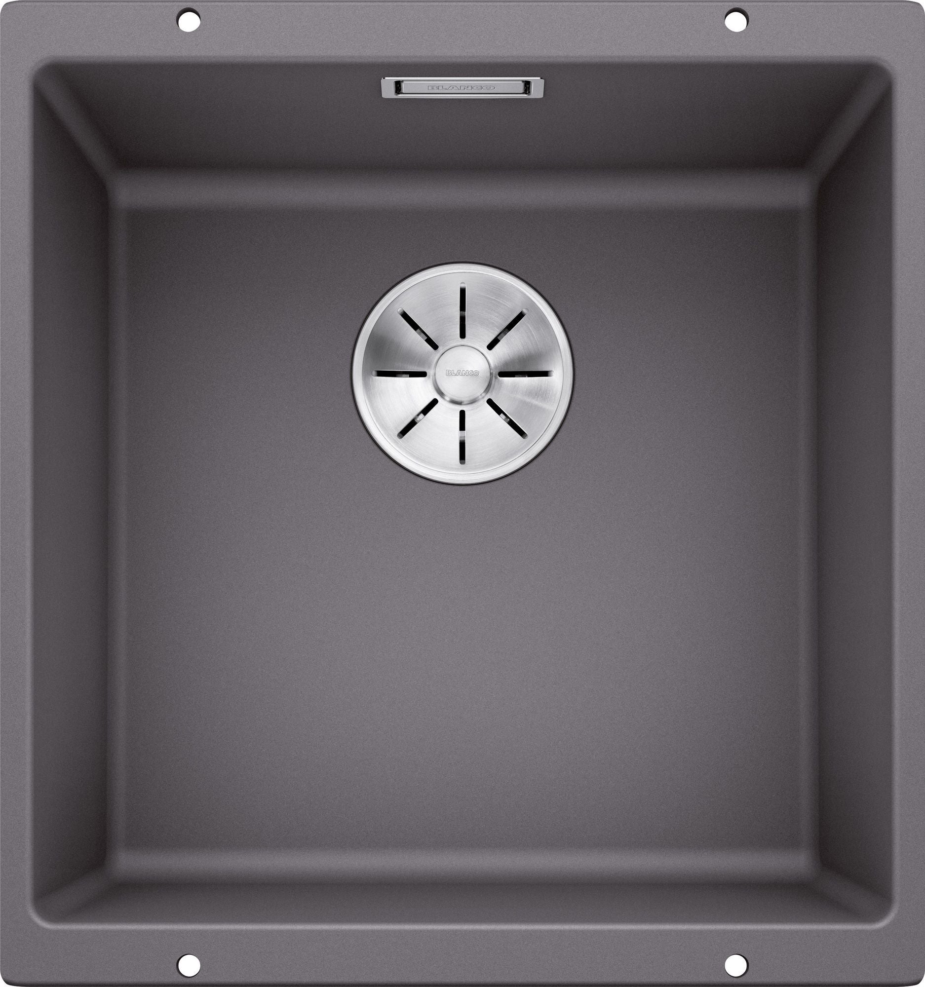 Chiuveta de bucatarie, montare sub blat, Subline 523423, silgranit gri piatra, 430 x 460 mm, Blanco